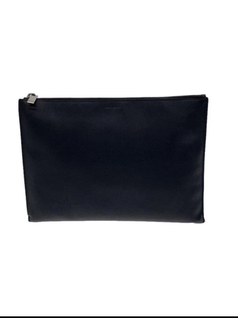 Saint Laurent Black Leather Toiletry Pouch